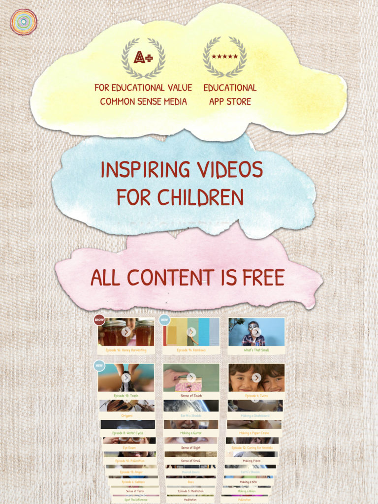 inspiring video for children all content is free A+ for educational value App Store google play apple app store